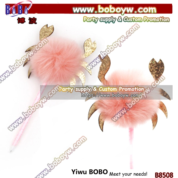 Suministros de papelería suministros de oficina de gel plumas Novedad Lolly Escuela POM Bolígrafos POM Fur (B8509)