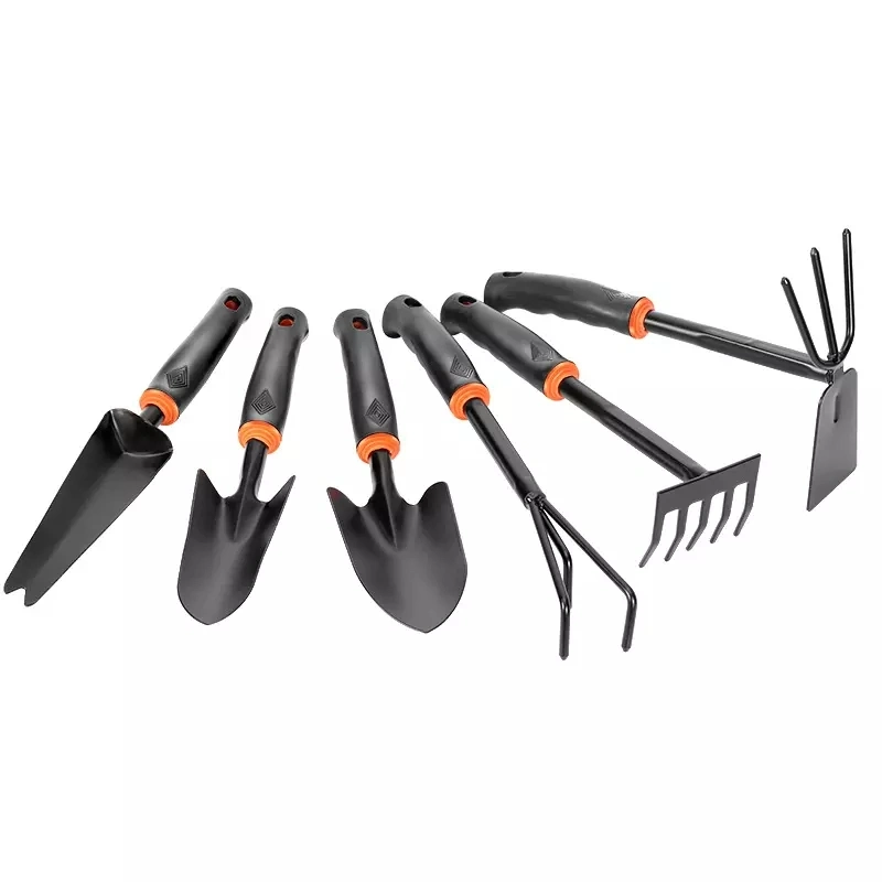 Plastic Handle Mini Garden Hand Tool Dual-Purpose Hoe Five Tooth Rake Shovel
