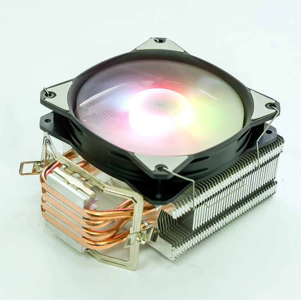 Four Copper Air-Cooled Heat Sink CPU Cooler Intel115X 1200 1366 AMD Am4 Am3 (+) Cooling PC Fan