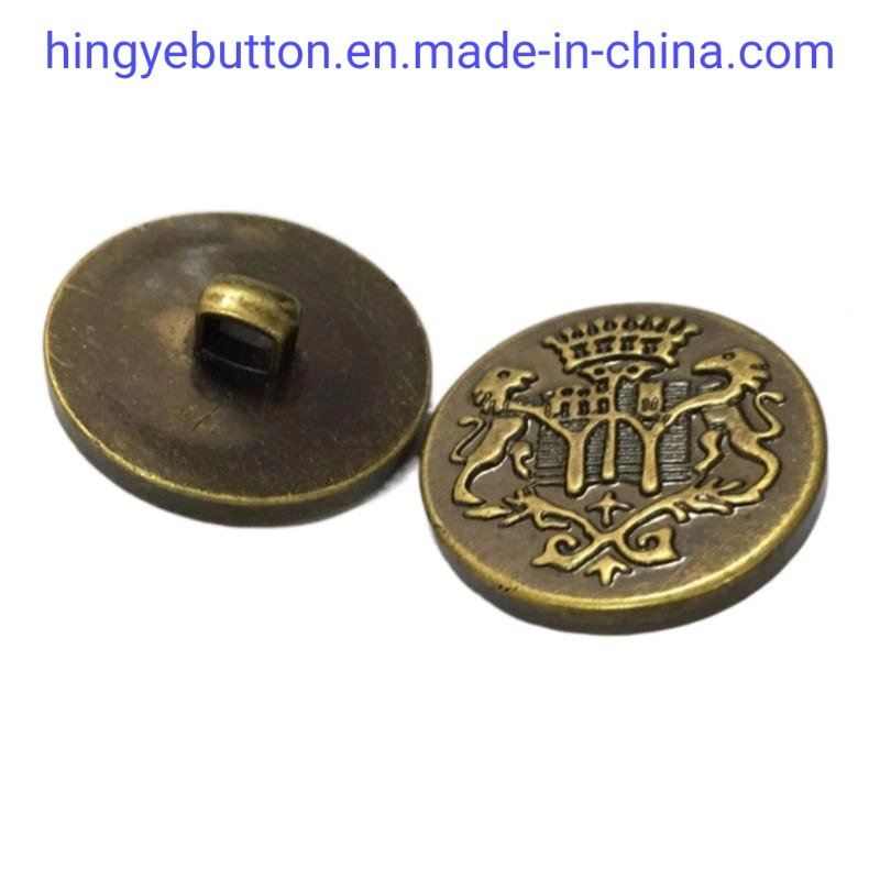 Plastic Button Antique Brass Color ABS Foot Shank Button for Garment Accessories