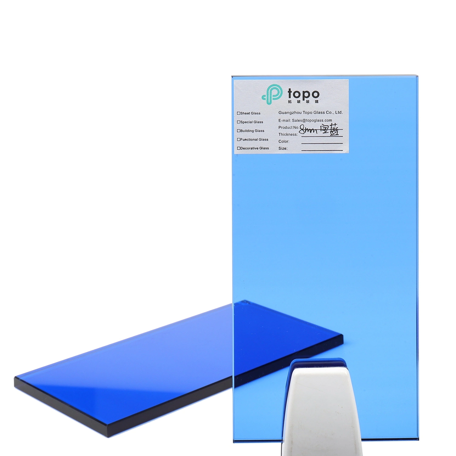 4mm-12mm Dark Blue Tinted Plate Float Building Sheet Glass (C-dB)