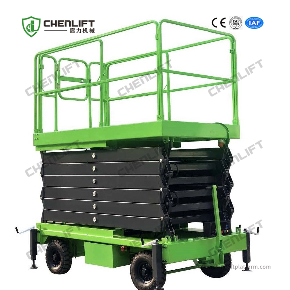 12 Meters Manual Pushing Mobile Scissor Lift for Work at Height (MK1200)