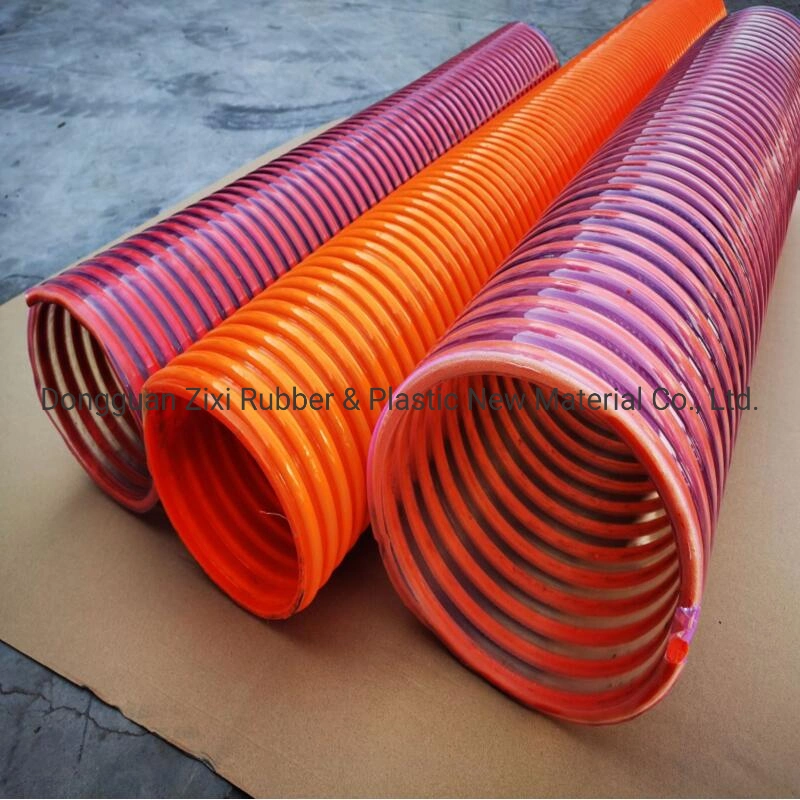 Flexible Clear Spring Spiral Dredging Hoses PVC Sand Suction Tube