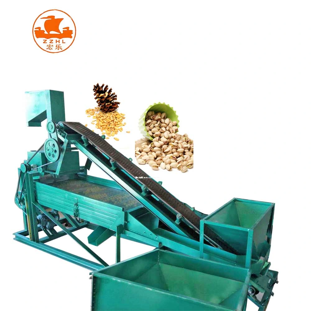 189 Best Sale Pistachior Shell Removing Cracking Processing Pine Nut Shelling Pistachio Huller Machine