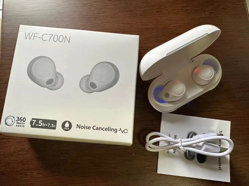 Top Selling Wf-C700 HiFi Earbuds with LED LCD Screen, 2000mAh Battery, Ipx7 Waterproof, Bluetooth Headphones