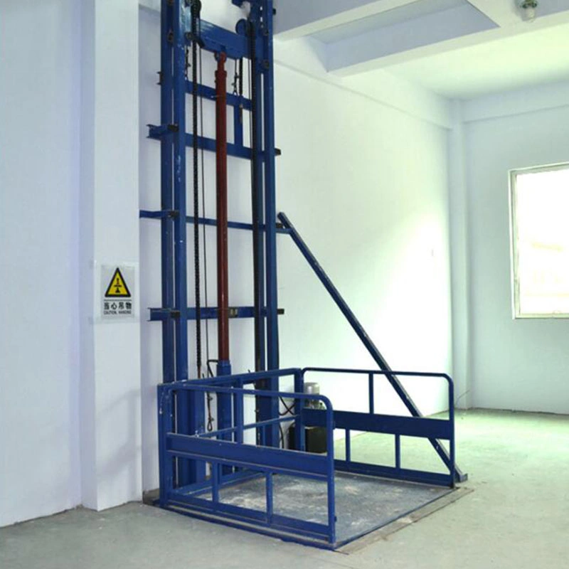 Wall Mounted Warehouse Guide Rail Cargo Lift Vertical Freight Elevator Lifting Equipment