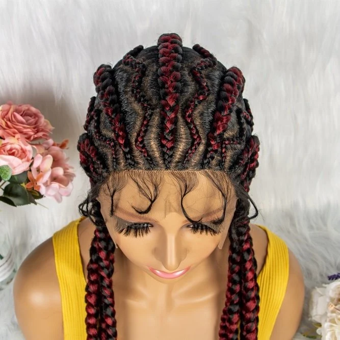 Wholesale/Supplier Handmade Box Braided Lace Wigs Afro Full Lace Front Braided Wigs