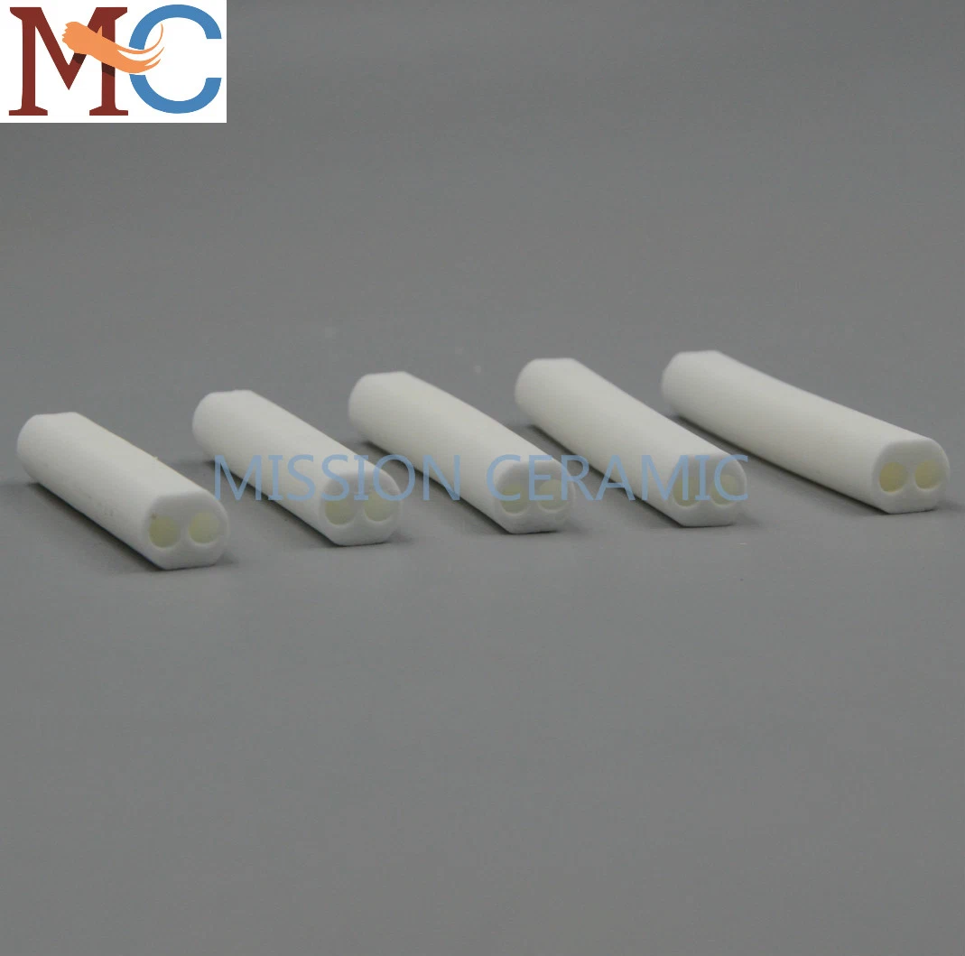 80% Purity Two Holes Alumina Ceramic Tube