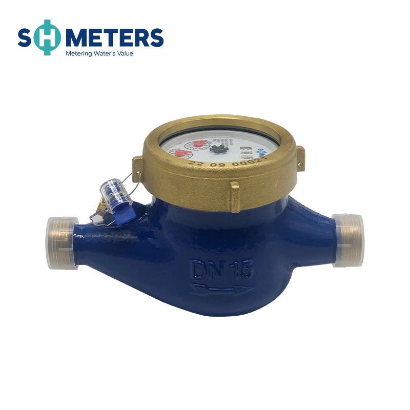 Class C R160 Reed Switch Mechanical Multi Jet Dry Type Cold Brass Water Meter