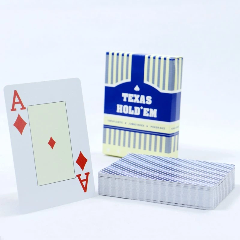 Custom Card Game Printing Texas Hold'em 63*88mm Club Custom Game Logo Waterproof Casino Gambling Playing Cards Plastic Poker