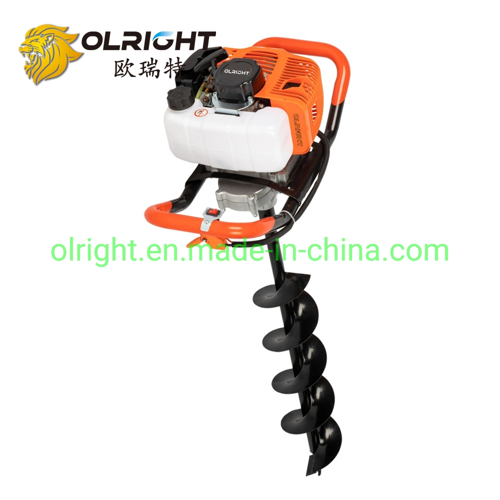 52cc 44-5f Air Cooled Gasoline Earth Auger with Ground Drill