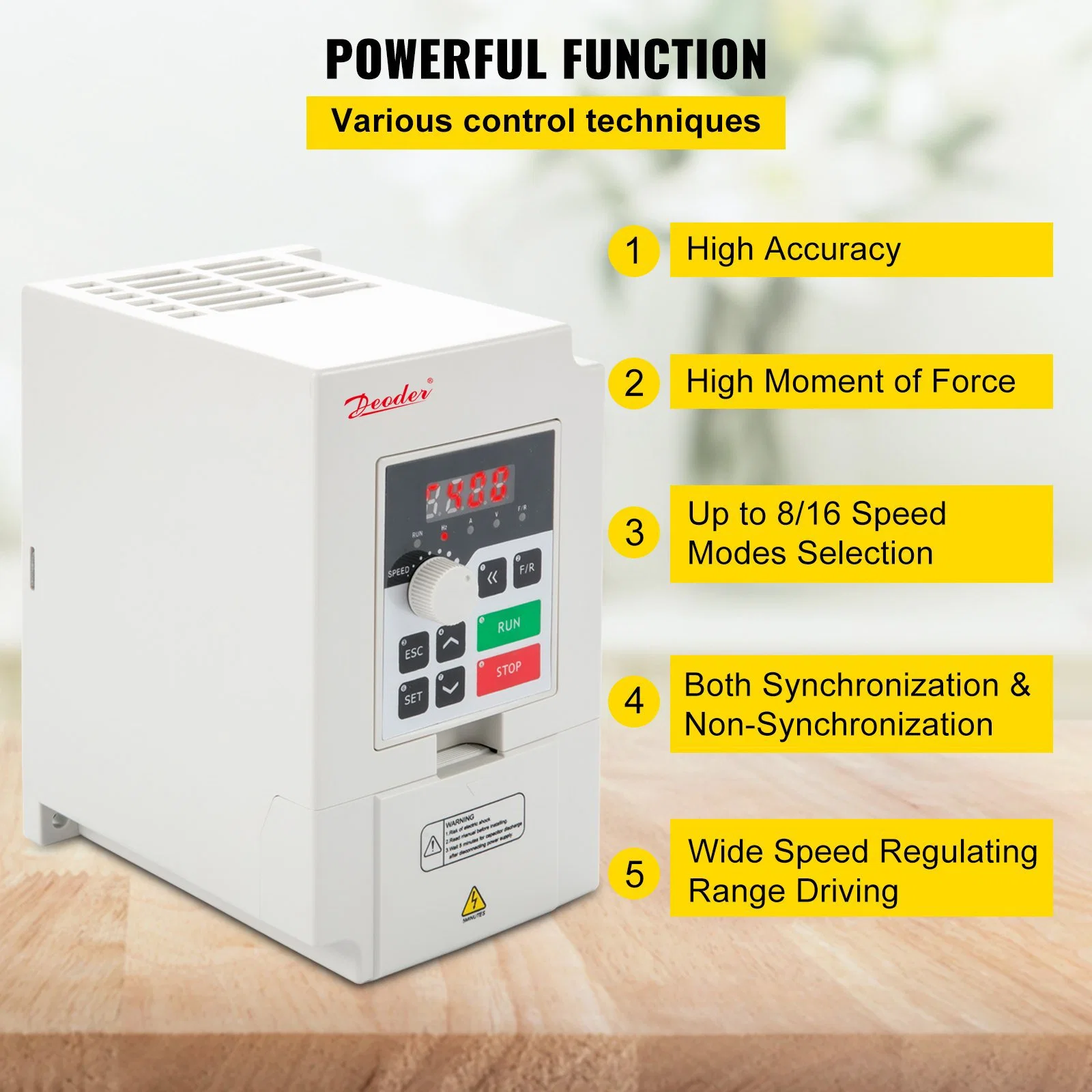 220V Monofásico 1.5kw VFD Variador de Frecuencia 2.2kw Inversor Controlador de Velocidad del Motor Convertidor de Frecuencia 0-1000Hz