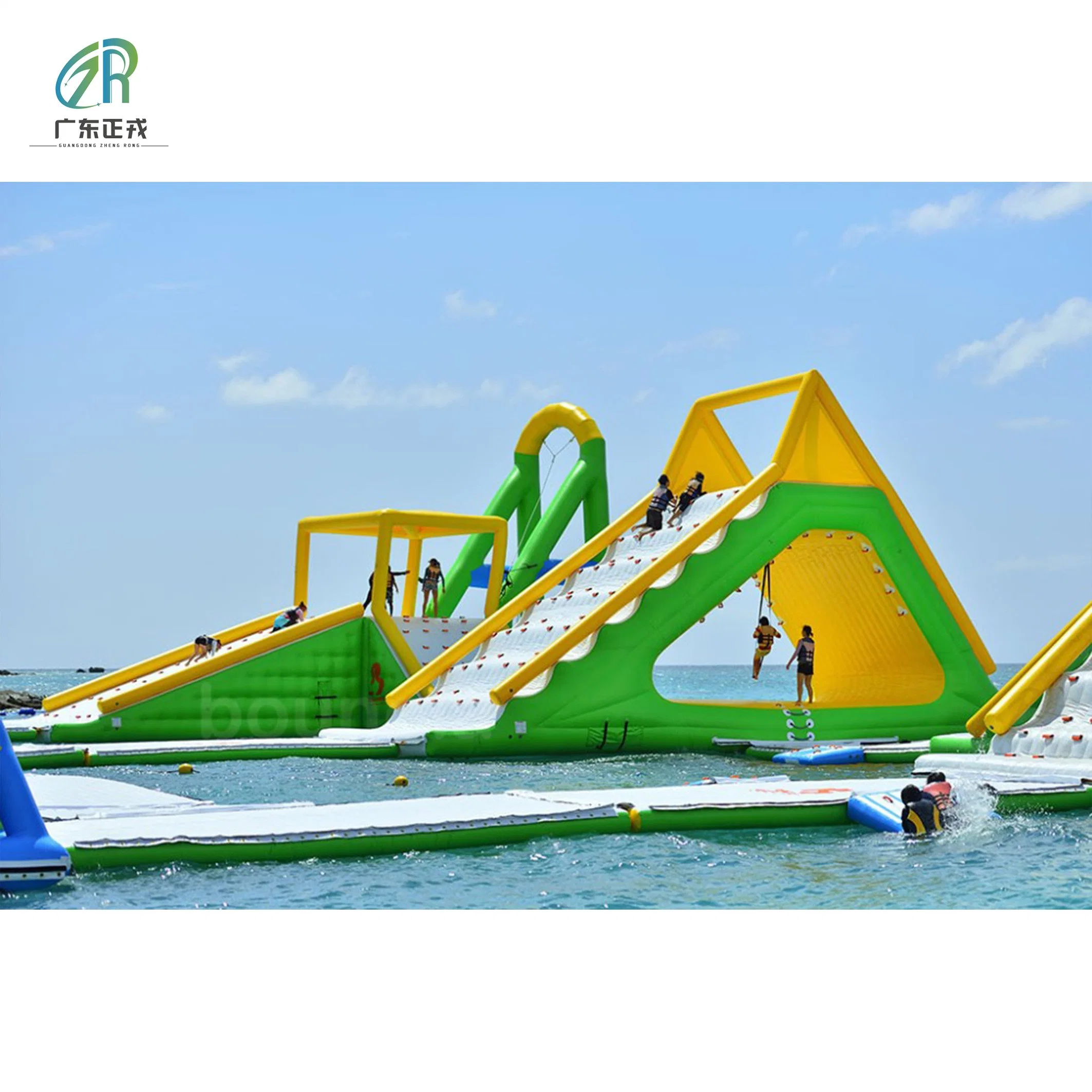 Commercial Mobile Land Inflatable Ground Water Park with Climbing & Slide Model for Sale