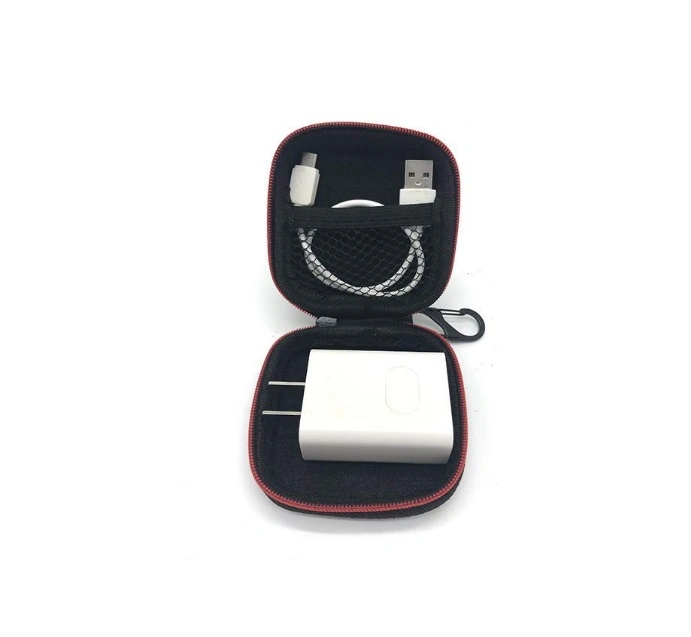 Shockproof Portable Mat Pattern Mini Square EVA Case for USB Cable and Earphone