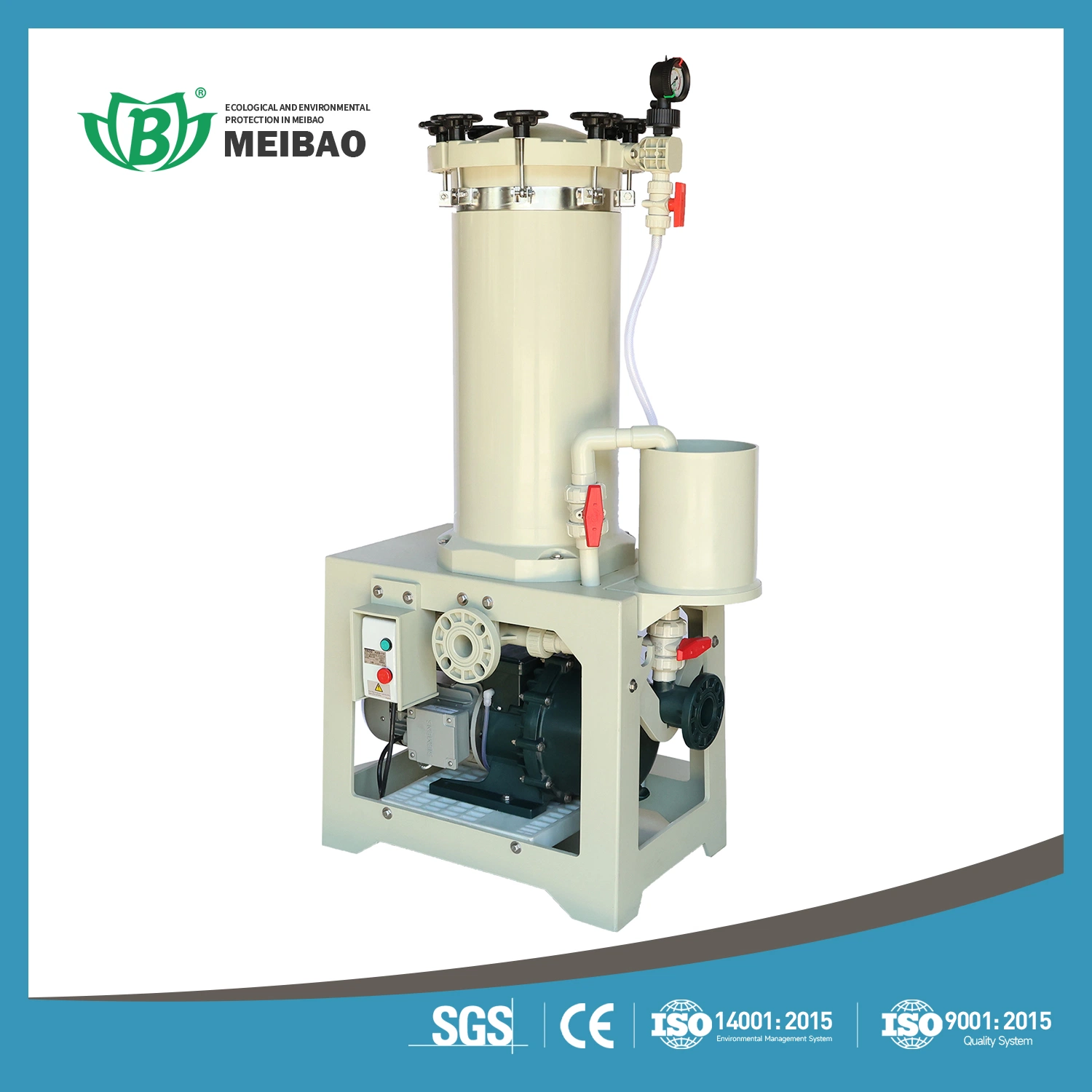 Environmental Protection Industry Acid Alkali Filter Liquid Filtration Machine with Pump