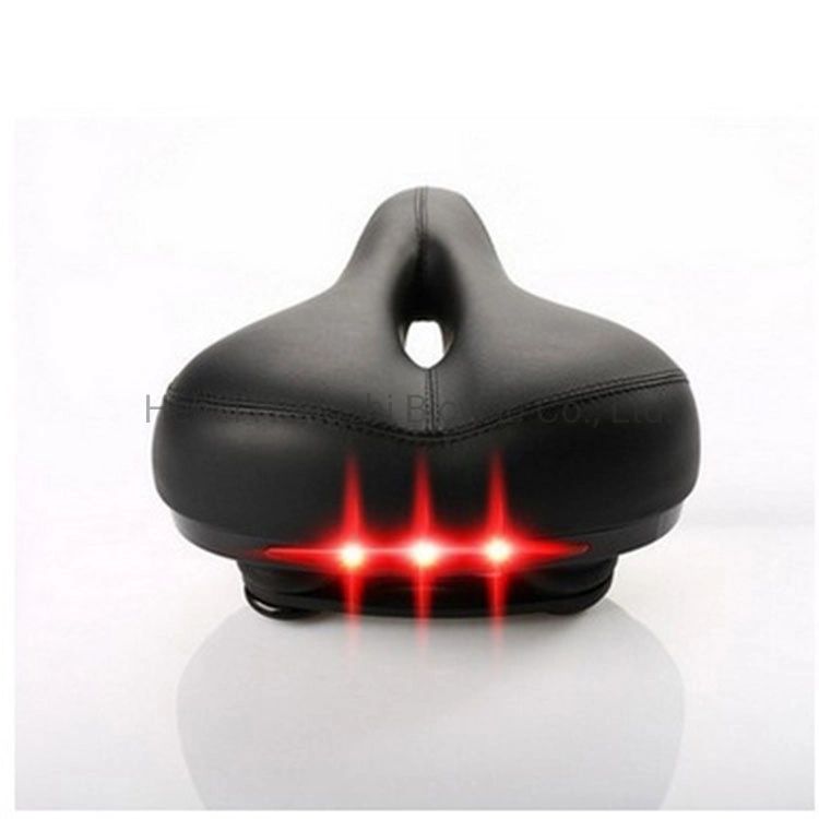 Seat with LED Light PVC Leather Hollow Soft Cushion Cycling Saddle