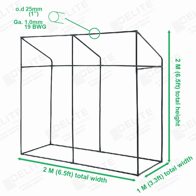 2m Wide Residential Lean to Greenhouse Growing Tomato&Flowers