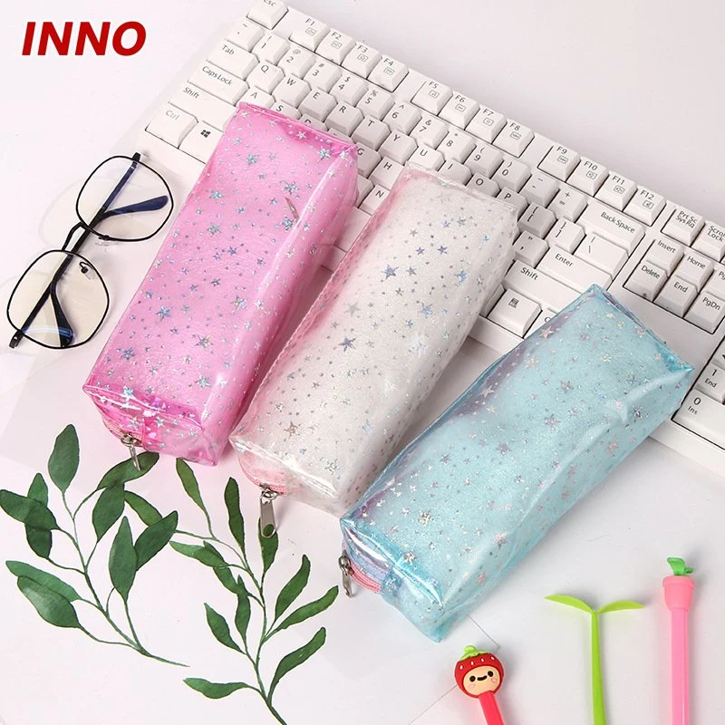 Factory Direct Selling Inno Brand R055# Factory Supply Online Celebrity PVC Pencil Case Stationery Bag School Supplies Eco-Friendly