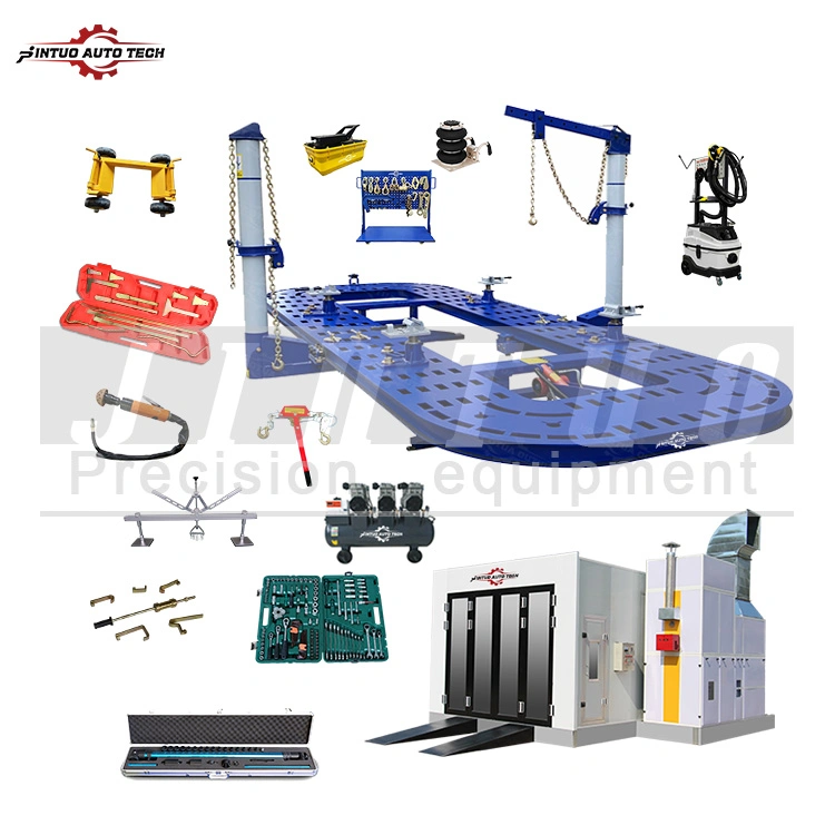 Jtuo Sheet Metal Station Equipment Vehicle Equipment Car Bench O Liner معدات إصلاح الجسم تلقائيًا ذات سن رش دهان ماكينة الإطار