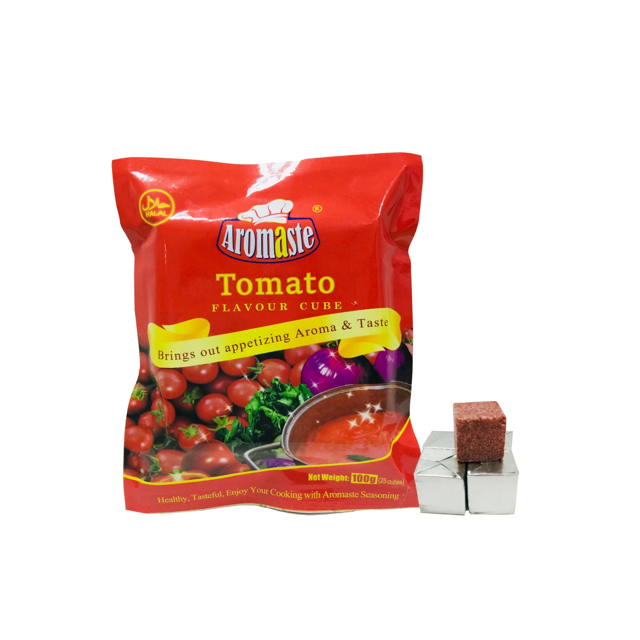 Fábrica de Halal Cooking 4G/10g Tomate Cube Especias comida Africana