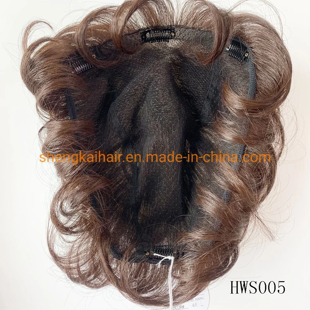 Wholesale Premium Full Handtied Human Hair Synthetic Hair Mix Synthetic Hair Pieces for Women