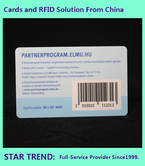 Discount Good Quality PVC Barcode Card with Customized Printing and Barcode