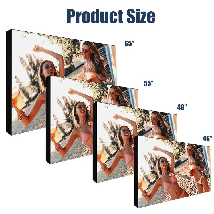 65 Inch Multi Screen 2X2 2X3 4X4 0.88mm Ultra Narrow Bezel LCD 1080P Video Wall Monitor