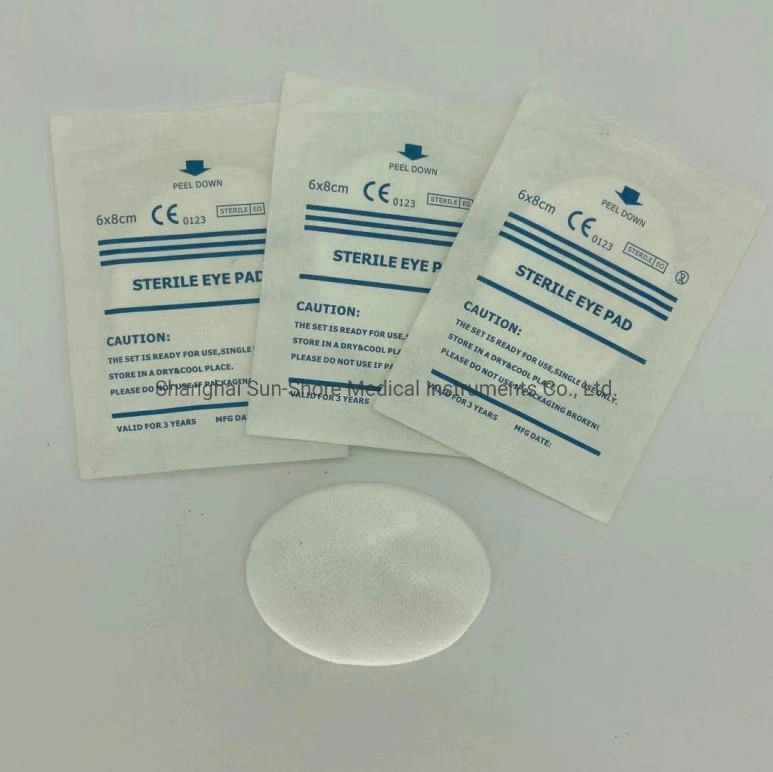 Disposable Sterile Adhesive Non Woven Wound Dressing Eye Pad for Medical Use