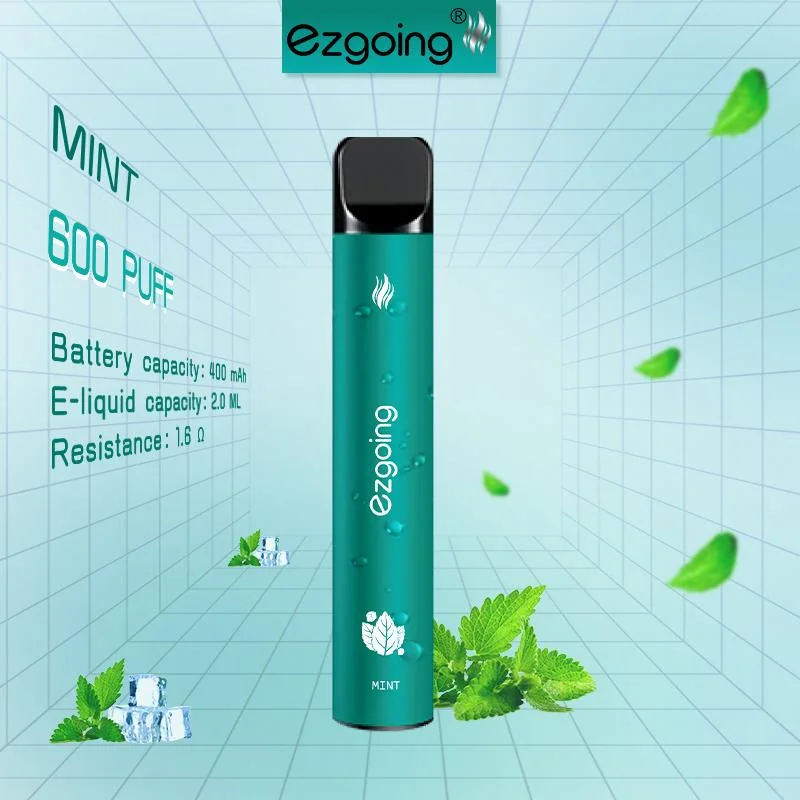 Marca Ezgoing hecho personalizado 600 puff Cig Vape alta calidad libres de nicotina cigarrillo desechable Vape Vape Pen