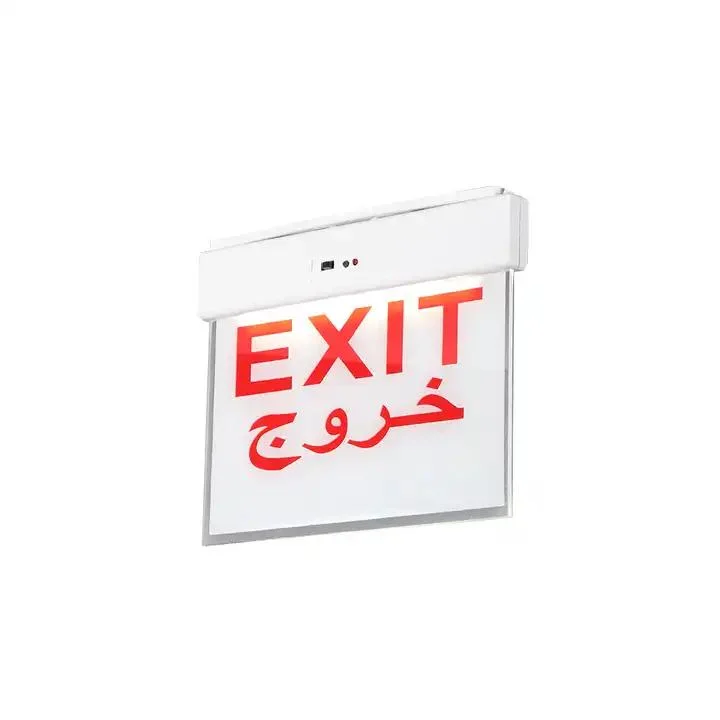 Wholesale/Supplier Price 3W Non Maintained Fire Escape Edge-Lit Exit Sign Supplier