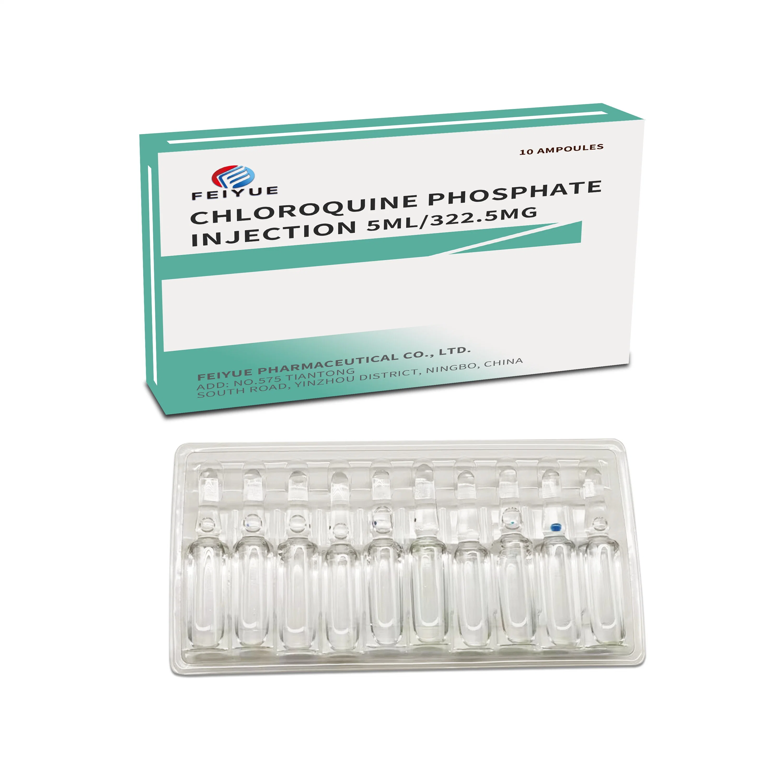 GMP de inyección de fosfato de cloroquina 5ml: 322.5mg