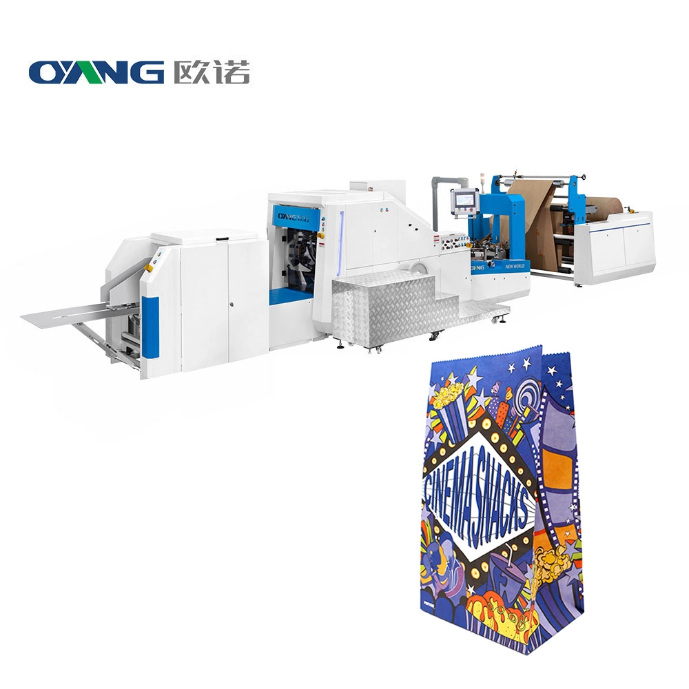 High Performance Square Bottom Shopping Paper Bag Making Machine with Automatic Glue