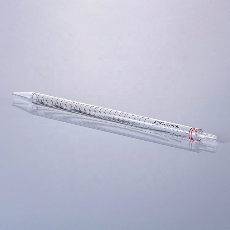 Medical Use High Transparency Serological Pipette 25ml with Reverse Graduation for Better Observation