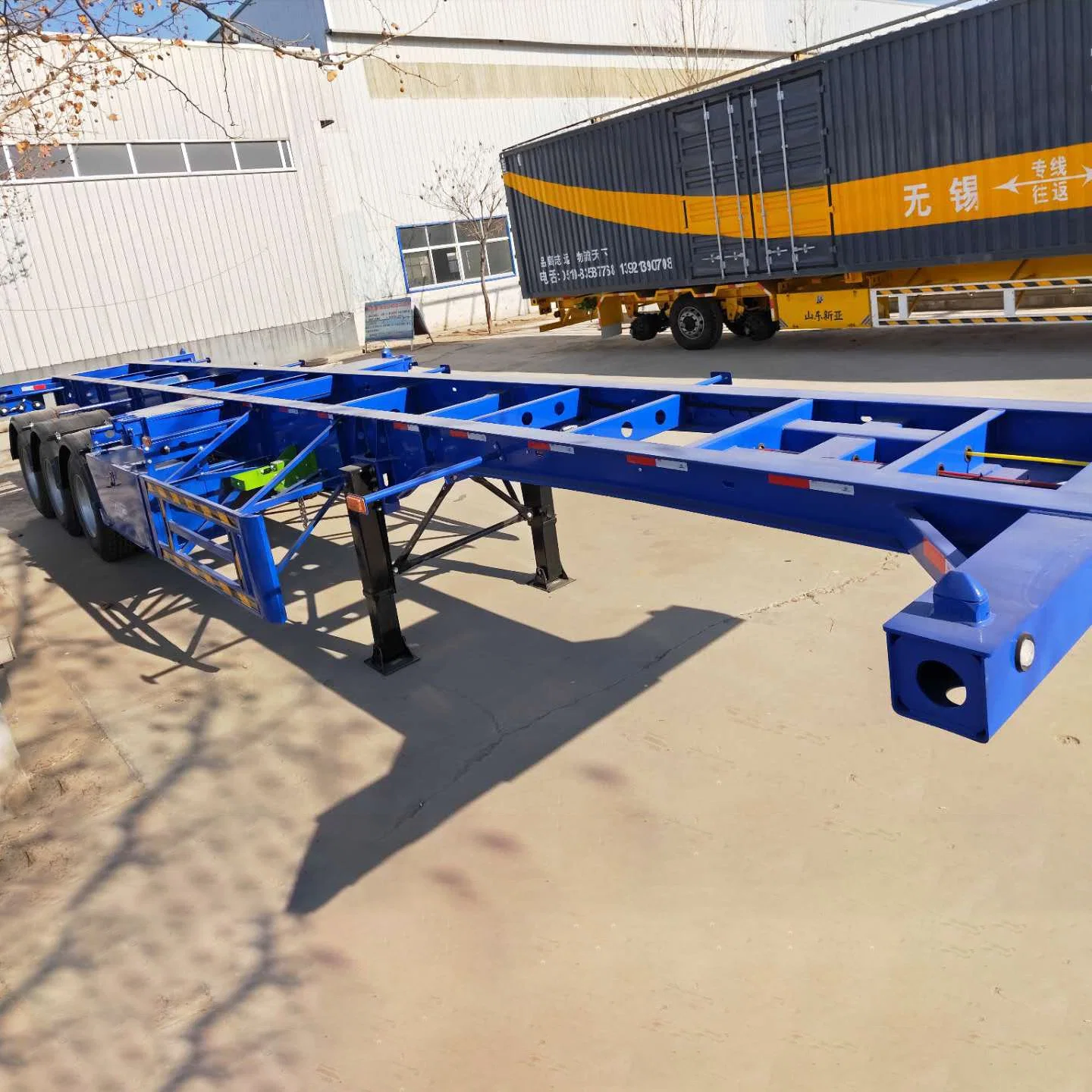 Factory Price 2 Axles 40FT Container Skeleton Semi Trailer 3 Axle 40 FT Skeleton Container Transporter Tractor Trailer