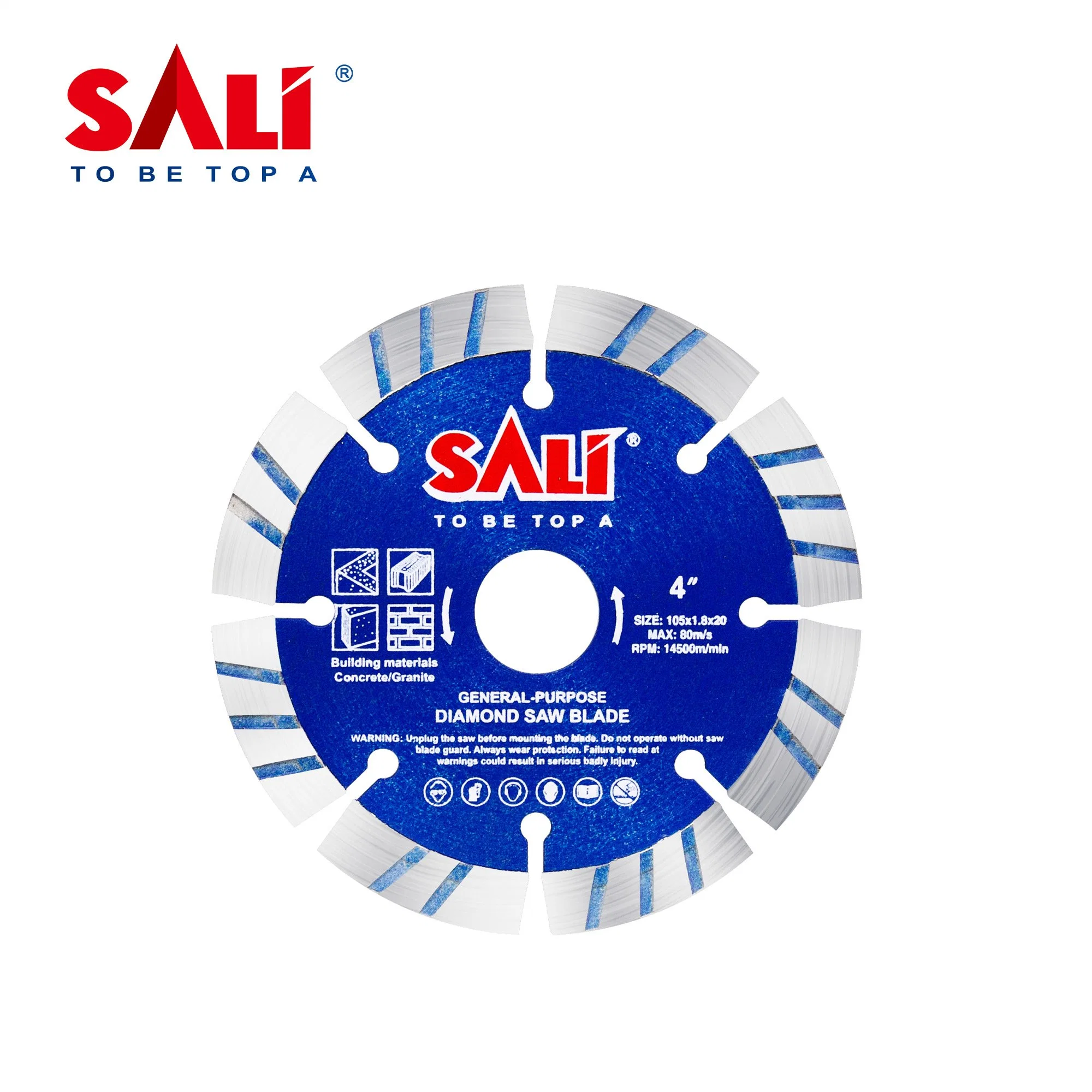 Sali 4.5inch 115*1.8*22.2mm High quality/High cost performance Segment Turbo Diamond Saw Blade