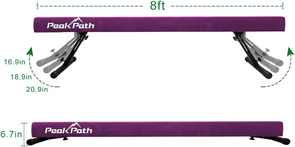 VIGA de equilíbrio ajustável e dobrável DE 8 PÉS, equipamento de ginásio doméstico, montagem e armazenamento fáceis, sem necessidade de ferramentas, para crianças de formação em rapariga