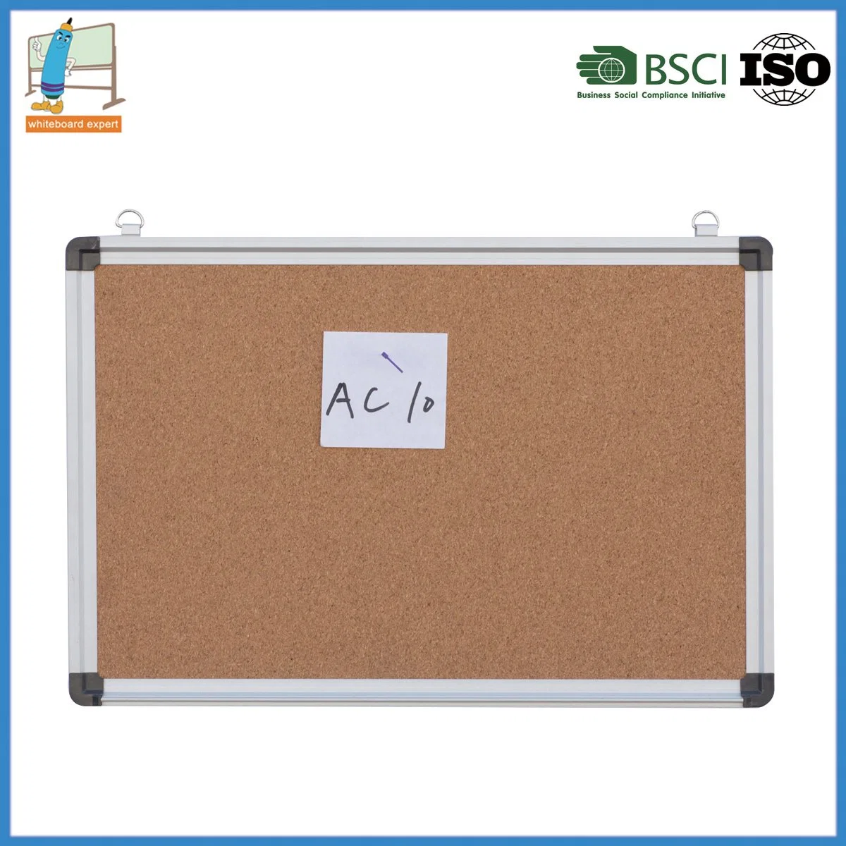 Corkboard Bulletin Board with Push Pins