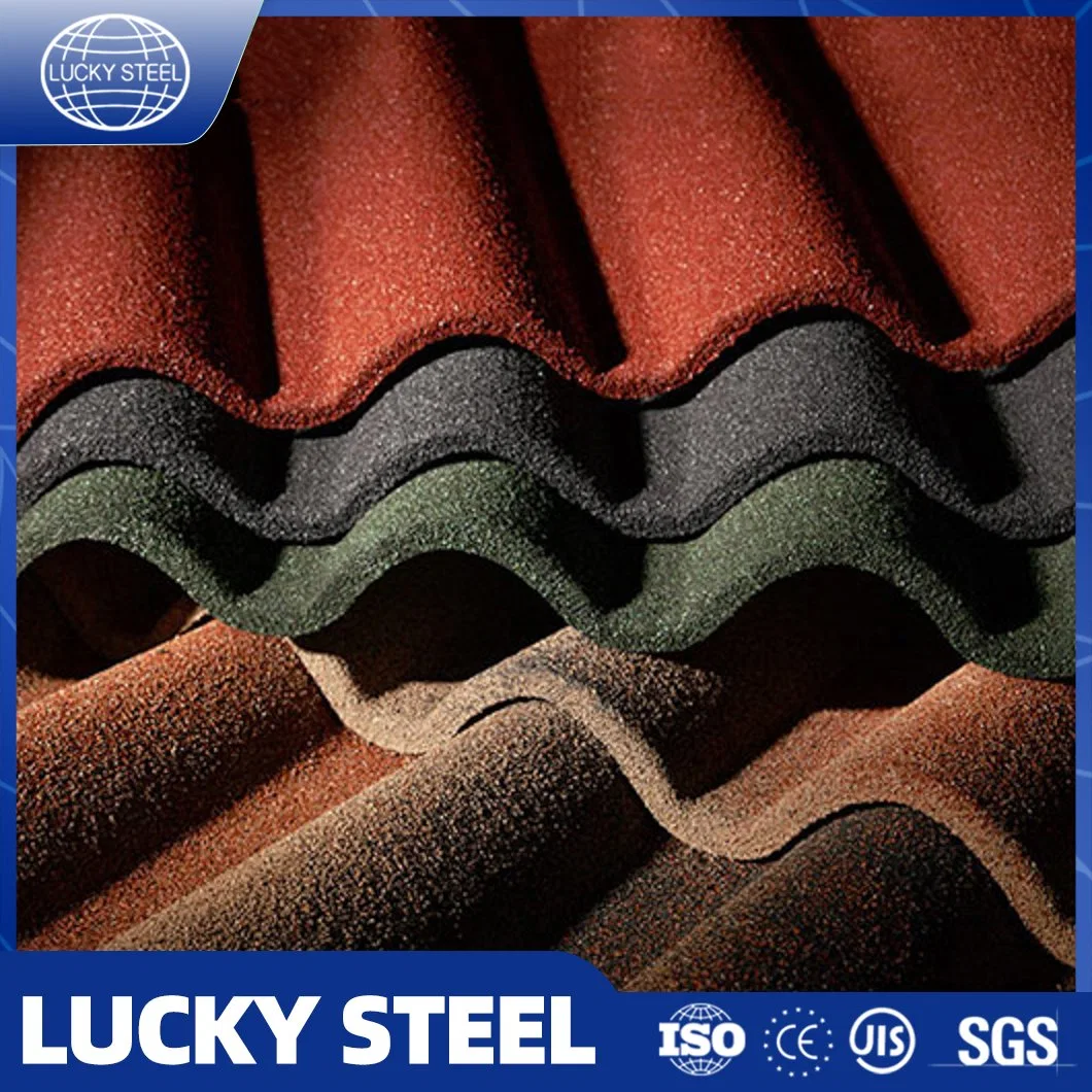 Steel Truss Roof 50 Years Roof Panels Wall Panels Guarantee 7 Wave Bond Classic Type Stone Coated Roofing Sheet