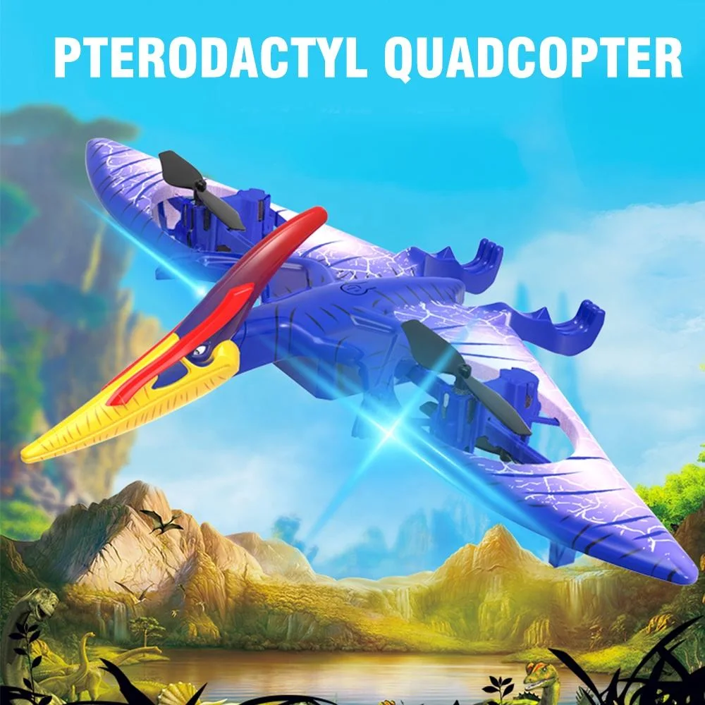 2.4GHz Remote Control Winged Dragon Vehicle RC Drone Dazzling Night Light Aircraft Children Luminescent Aircraft Toys