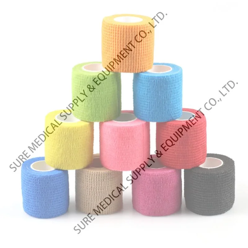 Self Adhesive Bandage Sports Wound Support Dressing Custom Print Colored