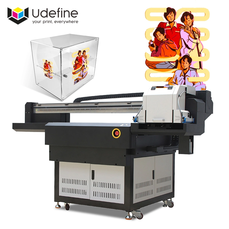 Udefine Intelligent Design Customized Gift Box Glass Acrylic Printing 9060 Inkjet UV Printer Flatbed for Printing Shop