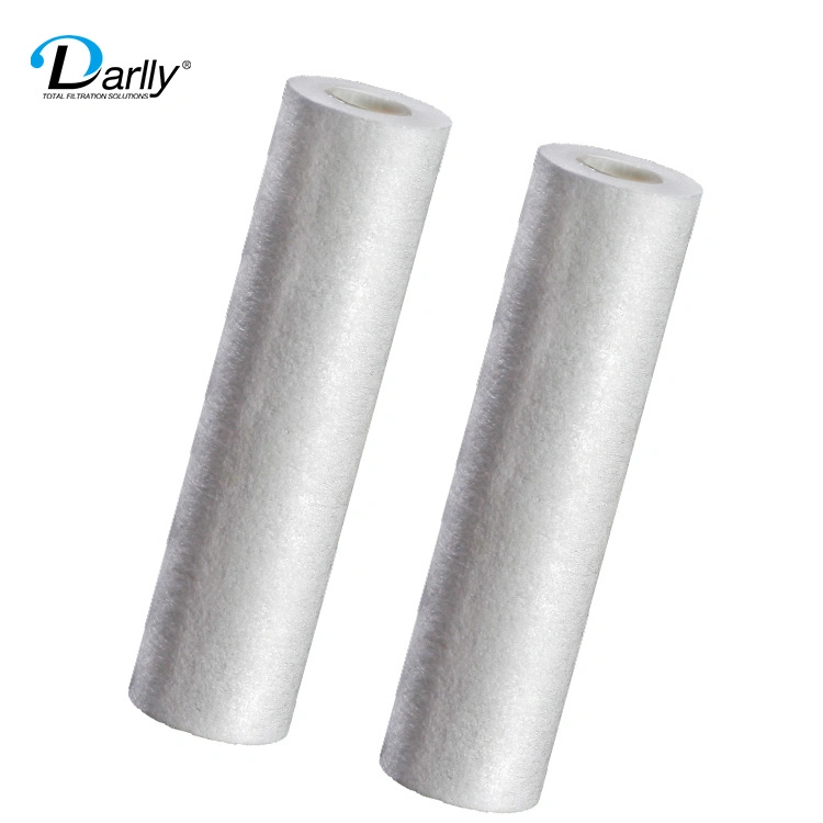 Darlly Factory 10&prime; &prime; 63mm/115mm Hairy Surface PP Spun Melt Blown Filter Cartridge for Microelectronics Water Fluid Filtration