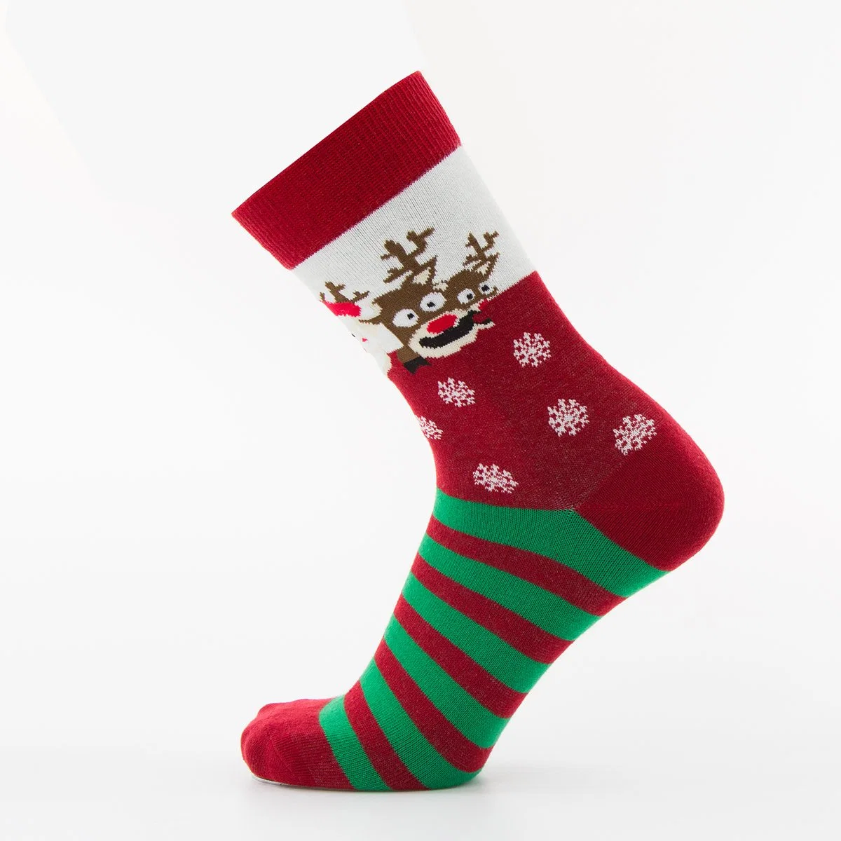 Good Price Wholesale/Supplier Premium Cotton Jacquard Santa Claus Pattern Gift Socks