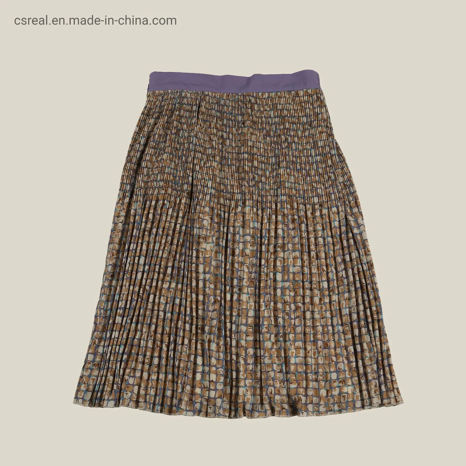 Girl Kids Fashion Woven Brown Print Skirt Wear