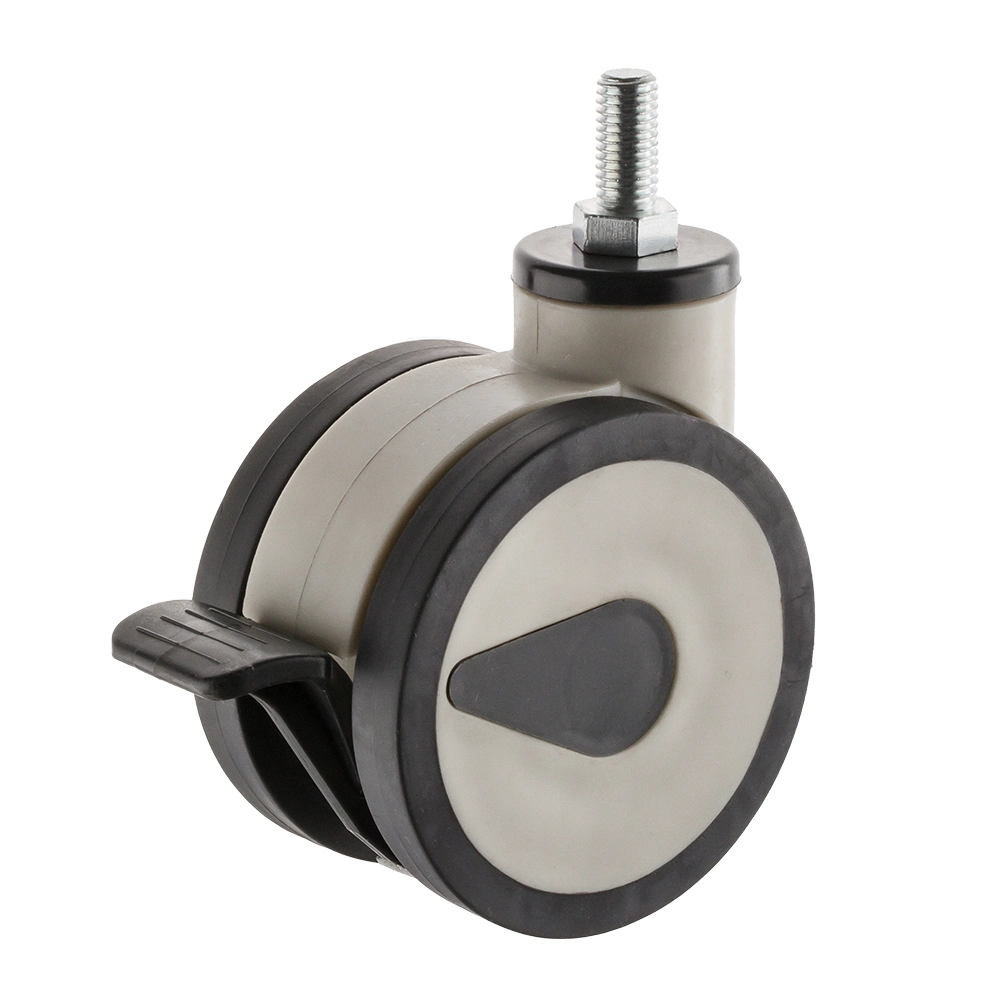 100mm Swivel Screw All Plastic Twin Wheel Caster