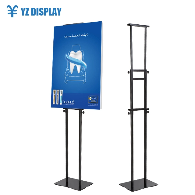 Hot Selling Adjustable Poster Hanging Metal Frame Kt Board Display Stand for Advertising