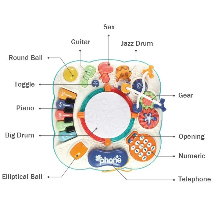 Actividad de Aprendizaje eléctrica multifuncional mesa Juego de mesa educativos Baby Toy