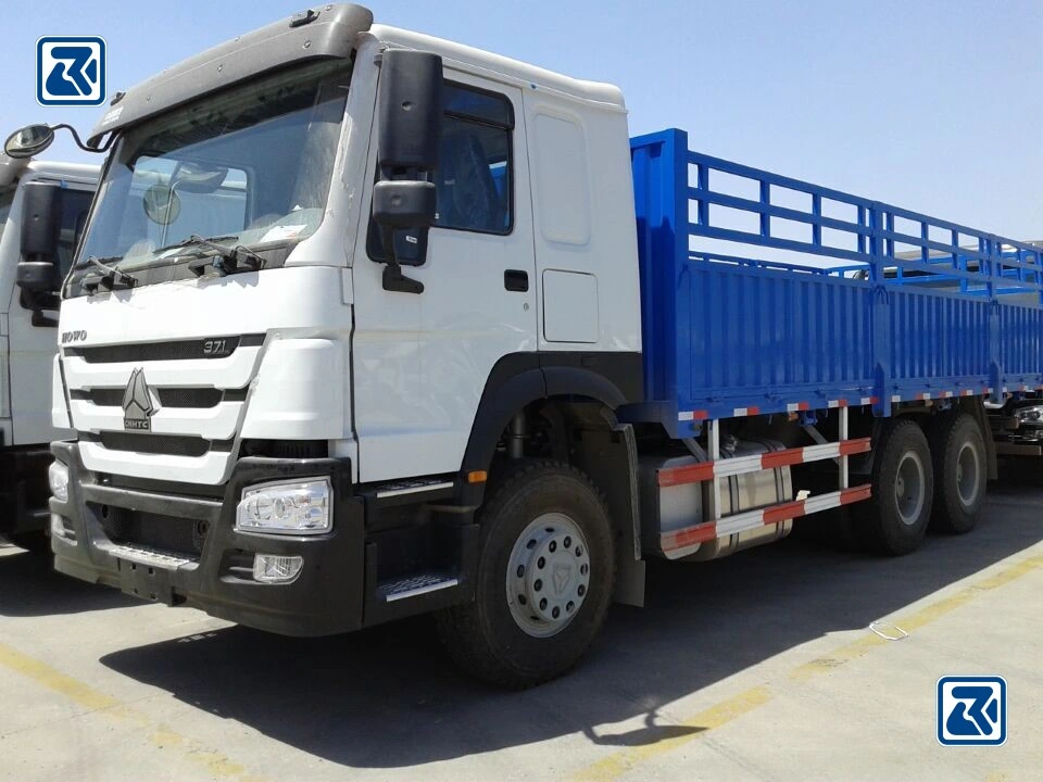 Sinotruk HOWO 6X4 4X2 شاحنة حمولة عادية من الجدار العام