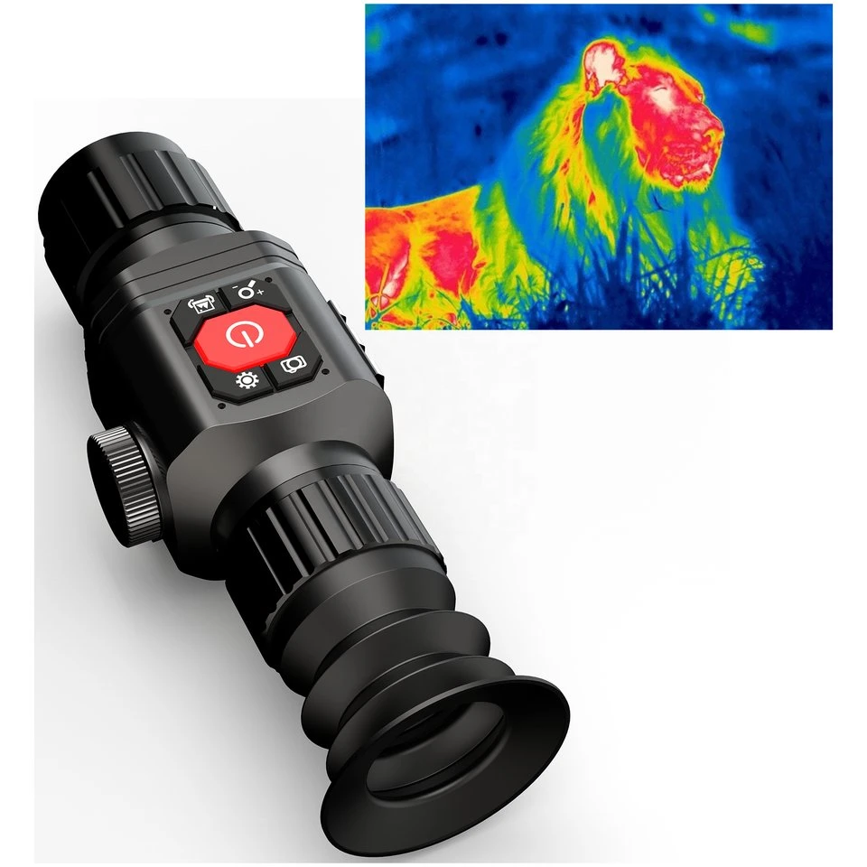 35mm 384*288 detector de infrarrojos de la caza de Imágenes Térmicas Monocular de telescopios de la vista con la opción de visión nocturna térmica Lrf alcance alcance térmico