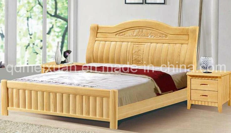 Solid Wooden Bed Modern Double Beds (M-X2309)